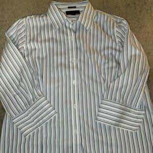 Jones New York Signature Woman Button Shirt Size 1X 3/4 Sleeve